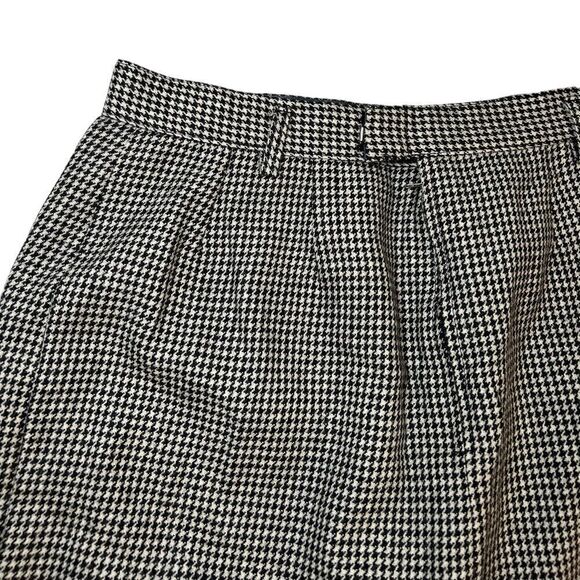 Vintage Houndstooth Patterned Black and white A-Line Pencil Skirt Knee Length - Picture 2 of 8